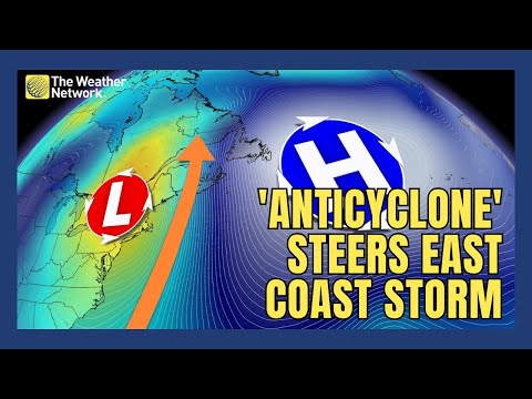 Massive Atlantic 'Anticyclone' Steers Storm into Eastern Canada