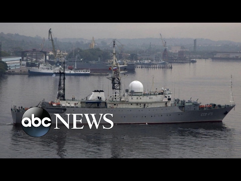 Russian spy ship 30 miles from US Navy sub base