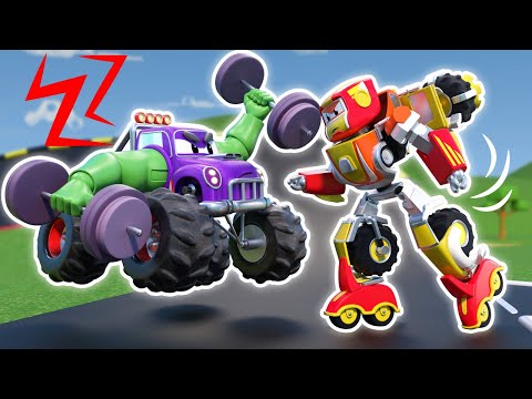 Robot Cars vs HULK MONSTER TRUCK | RoboFuse Full Episodes