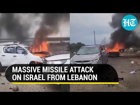Missiles Fired From Lebanon Wreak Havoc In Israel; Civilians Wounded, Cars On Fire | Watch