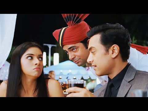 ये बहोत Over-acting कर रहा है पकड़ा जाएगा | Aamir Khan, Asin | Bollywood Comedy Scene