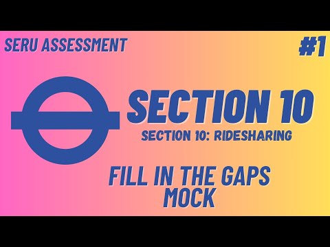 TFL SERU FILL IN &quot;BLANK&quot; GAPS SECTION 10 - RIDESHARING