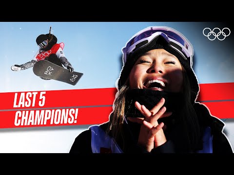 Last 5 Women's Snowboard Halfpipe Champions! 🥇