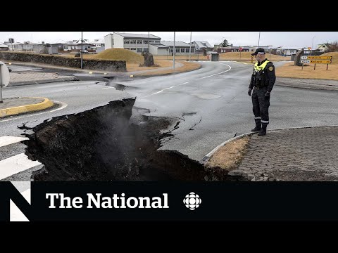 The earth splits open in Iceland as volcano threatens town