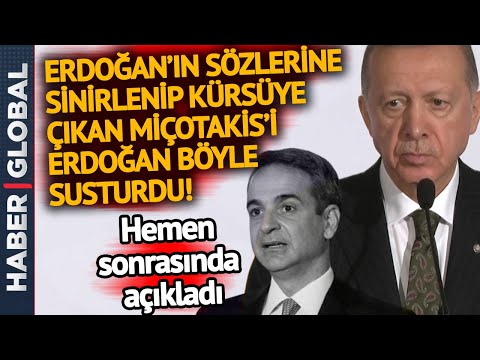 Mi&ccedil;otakis Erdoğan'a Sinirlendi! Boyunun &Ouml;l&ccedil;&uuml;s&uuml;n&uuml; Erdoğan'dan Aldı! Salon Buz Kesti