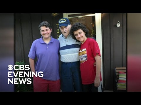 Young twins befriend WWII veteran after hearing his story