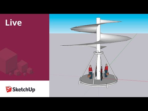 Modeling Da Vinci's Air Screw Live in SketchUp