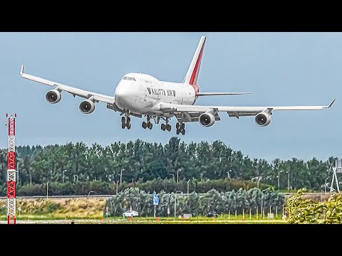 PLANES BATTLING STRONG WINDS LANDING at AMS | Amsterdam Schiphol Airport Plane Spotting [AMS/EHAM]