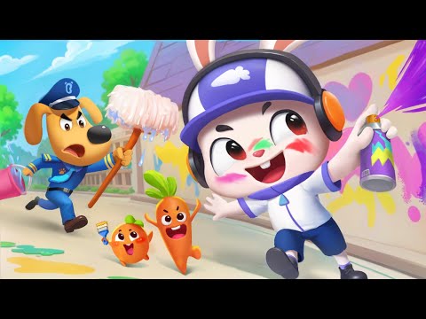 No No Graffiti Pranks | Safety Rules | Kids Cartoon | Police Cartoon | Sheriff Labrador | BabyBus