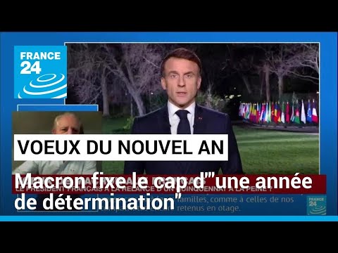 V&oelig;ux du Nouvel An : Emmanuel Macron fixe le cap d'&quot;une ann&eacute;e de d&eacute;termination&quot; pour 2024