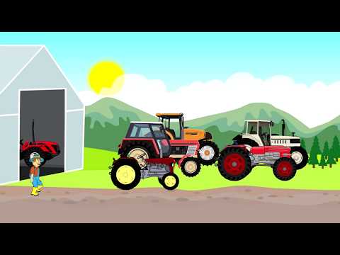 Story of a farmer and work on a farm - Fairytale tractors for children and Food Delivery for Cows