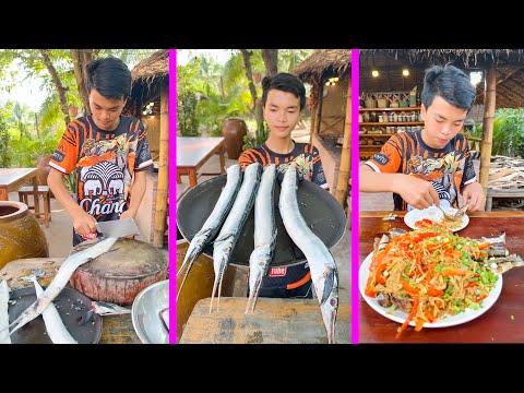 Country chef cook SWORD Fish tasty recipe | Chef Ny