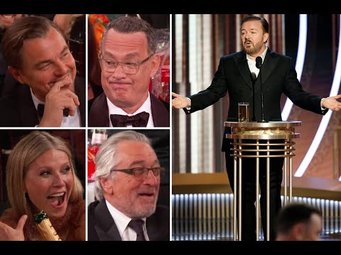 Every Ricky Gervais All Golden Globes 2009 to 2020 - FOR PEOPLE WHO MISSED THIS OMG!!!