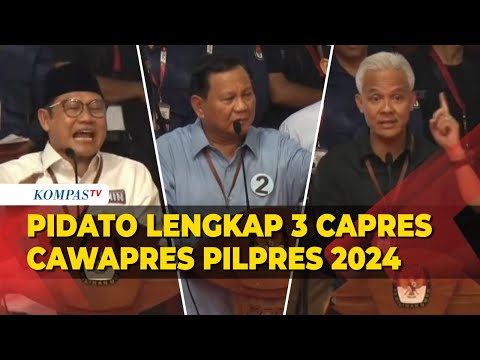 [FULL] Pidato Lengkap 3 Capres Cawapres di KPU, Usai Mendapat Nomor Urut Pilpres 2024