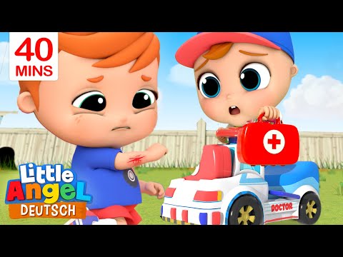 Ich habe ein Aua | Krankenwagen-Lieder | Little Angel Deutsch - Kinderlieder