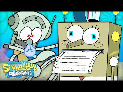 If SpongeBob &amp; Squidward Were Robots 🤖 | &quot;Welcome to Binary Bottom&quot; | SpongeBob