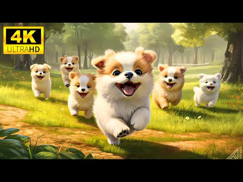 Baby Animals 4K (60FPS) UHD - Exploring The Lives Of Young Animals With Relaxing Music