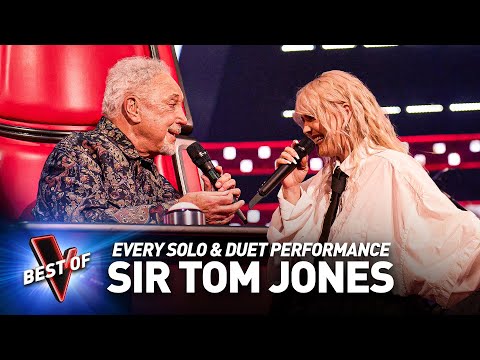 Every Sir TOM JONES Solo &amp; Duet Performance on The Voice UK