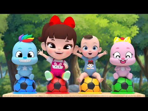 Soccer Balls Finger Family | Skip to My lou + more Nursery Rhymes &amp; Kids Songs | Kindergarten