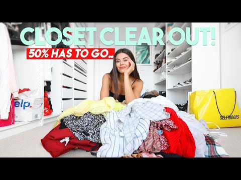 MASSIVE Wardrobe Clear Out! Declutter My Closet With Me!