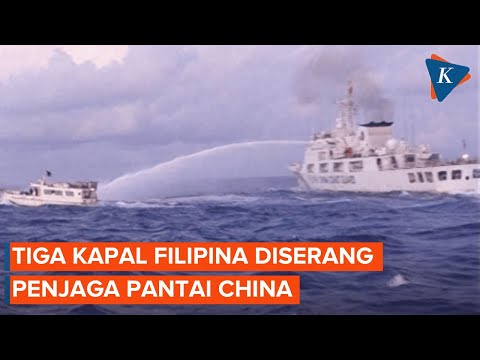 Penjaga Pantai China Serang 3 Kapal Filipina dengan Meriam Air