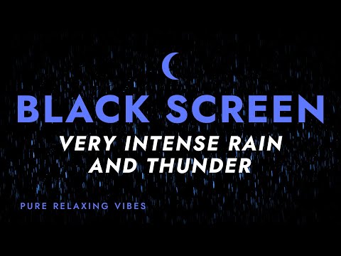 Find Sleep and Gain Vitality with Soothing Rain and Iconic Heavy Thunder Sounds, Black Screen