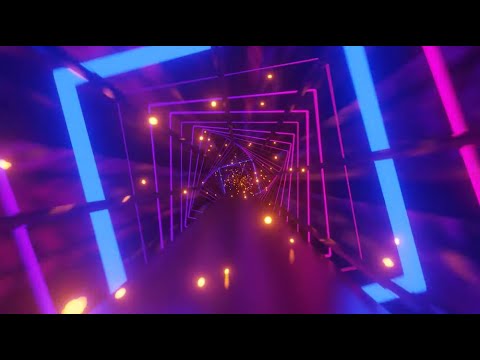 Square Shaped Blue Purple VJ Seamless Loop Tunnel | Animation Background | Video Only (1080 HD)