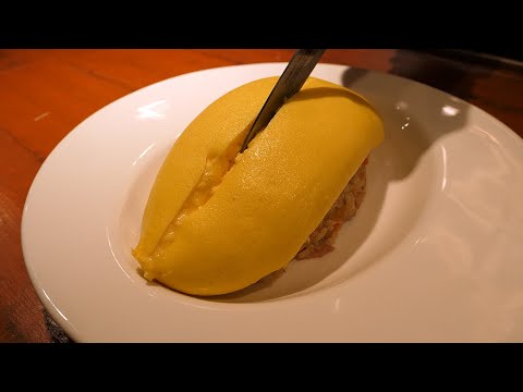 Soft-boiled egg omelette - korean street food