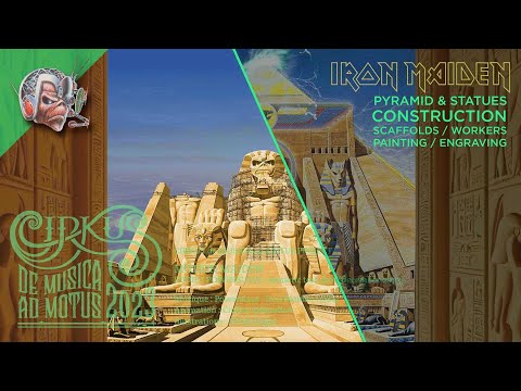 MOTION MAIDEN 🚧 Iron Maiden ''POWERSLAVE SEQUENCE'' (Pyramid &amp; statues construction)