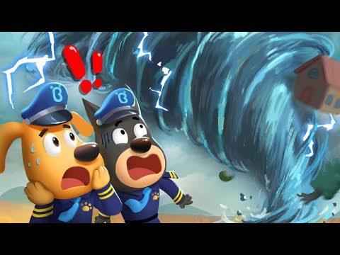 A Big Tornado | Safety Cartoon | Kids Cartoon | Sheriff Labrador