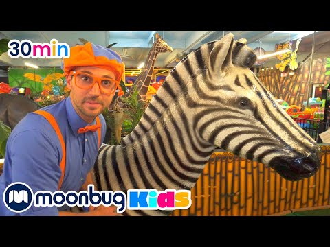 Blippi erkundet Dschungeltiere | Kinderlieder und Cartoons | Blippi | Moonbug Kids Deutsch