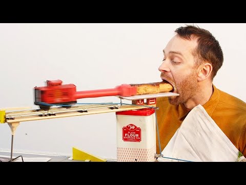 Conveyor-belt feeds me 5 course meal | Joseph's Machines