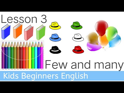 3. Few and many.  Kids ESL English Class, children's English class online classroom