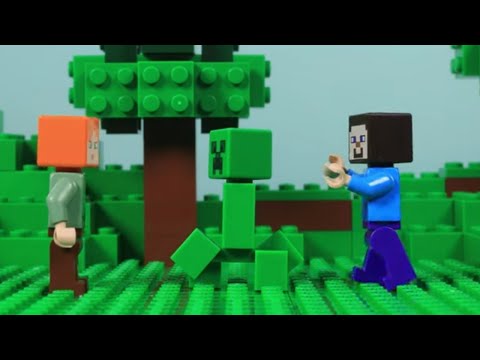 LEGO Minecraft: Creeper Explosion! STOP MOTION LEGO Minecraft Videos | Billy Bricks