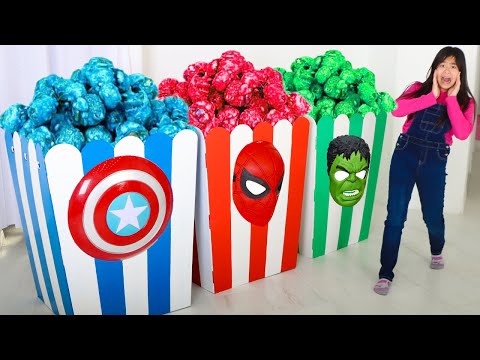 Popcorn Heroes: Thanos vs Kids Superhero Showdown