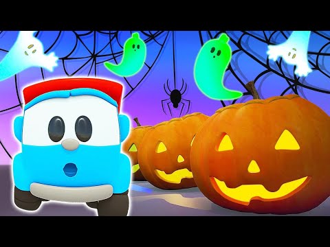 Halloween cartoons for kids &amp; car cartoons for kids - Leo the Truck &amp; Halloween songs for kids.