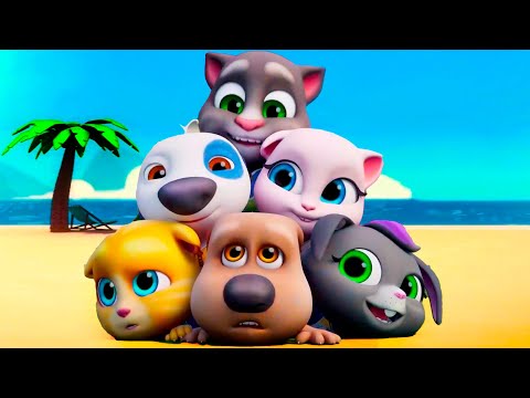 Talking Tom 🐱 Juegos y Diversion en la Playa 💫 Super Toons TV Dibujos Animados en Espa&ntilde;ol