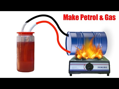 How to use free petrol from plastic waste in paint drum