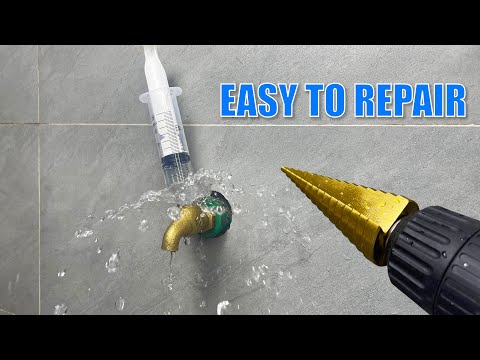 A Very Old Plumber Taught Me This Technique! Idea With Metal Water Lock + Needle + Candle Glue