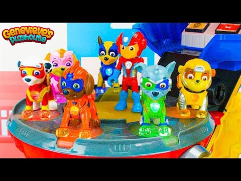 Paw Patrol Save the Dinosaurs and Mighty Pups vs Giant Battlebot!