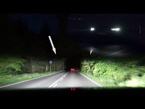 Audi Digital Matrix LED real-life test at night on highway, country roads (review) :: [1001cars]