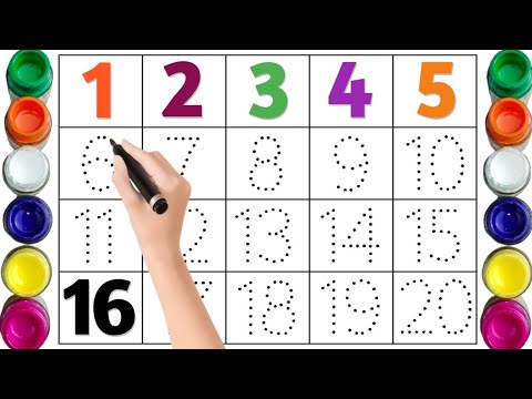 123456 Numbers drawing, learn to count, kids rhymes, one two three, 123 numbers, 1 to 100 counting