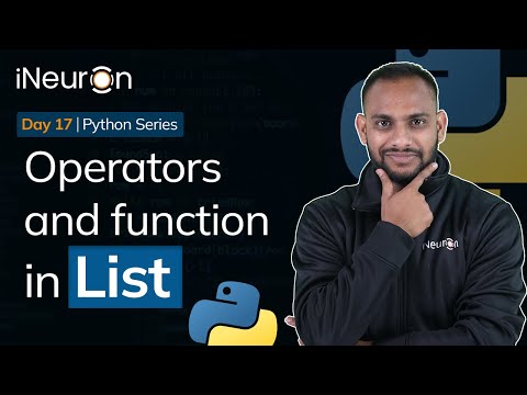 Operators and Function in List : Python | Day 17 - Hindi