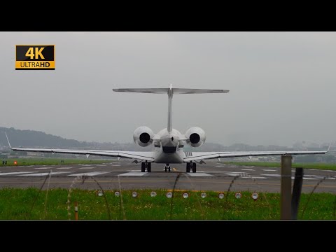 Bombardier Global Express Takes Off from Taipei to Singapore