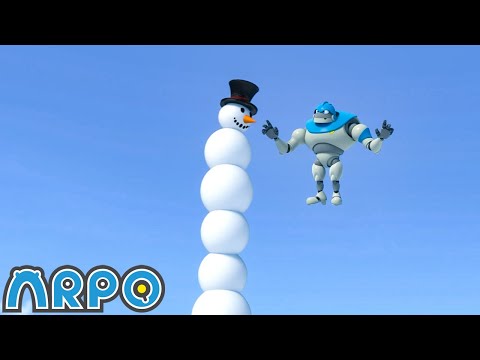 World's Biggest Snowman DISASTER!!! ☃️☃️ | ARPO | Moonbug Kids - Funny Cartoons and Animation