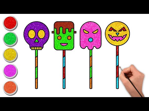 कैसे बनाएं एक प्यारा सा Halloween Candy | Spooky Drawing for Kids &amp; Toddlers | How to Draw Candy