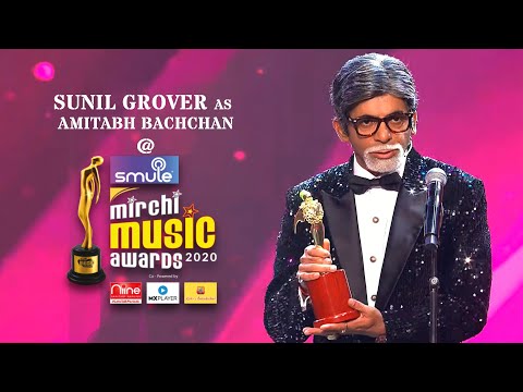 Sunil Grover's hilarious mimicry of  Amitabh Bachchan at Smule Mirchi Music Awards 2020