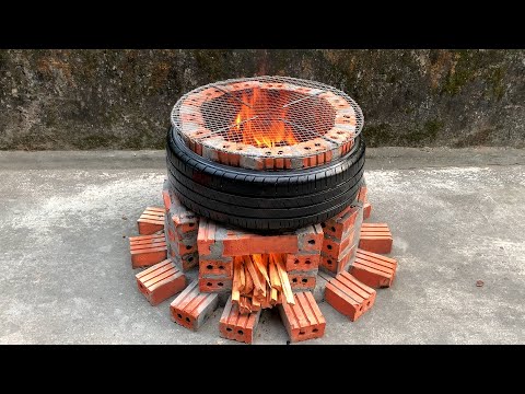 How to make a simple outdoor grill / Wood stove and coal stove