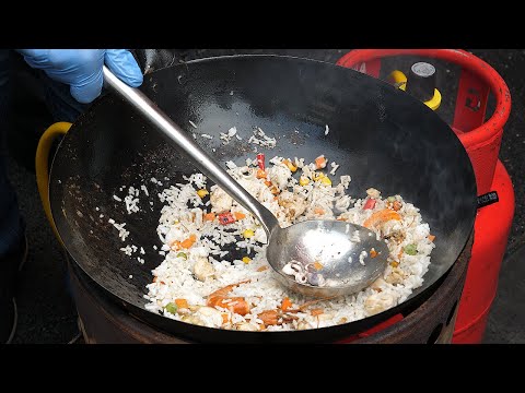 fried rice, nasi goreng - malaysian street food