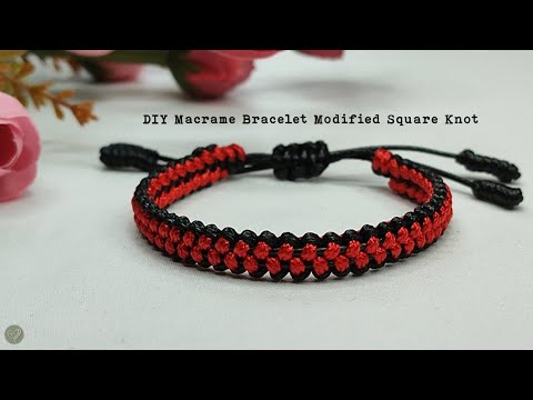 DIY Macrame Bracelet modified square knot | Macrame Bracelet Tutorial